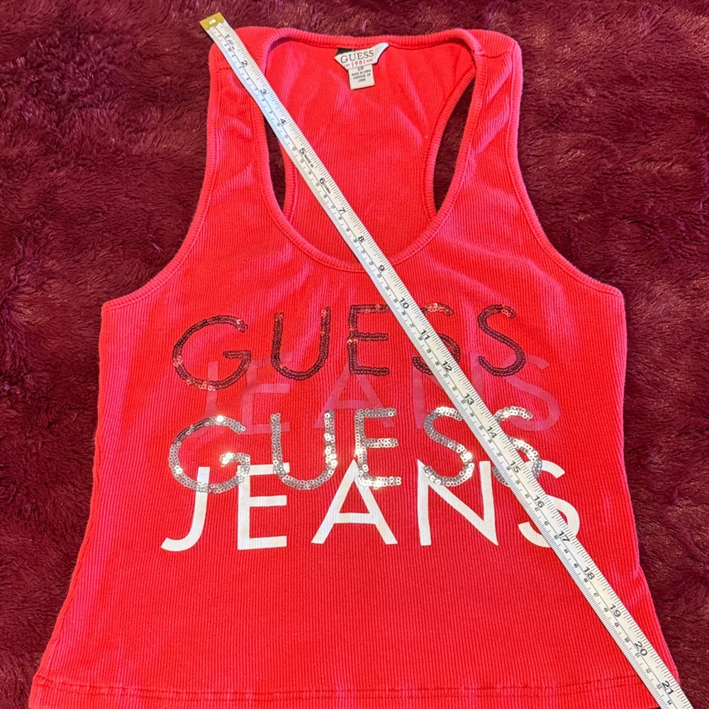 GUESS Red Crop Top with Logo - Picture 10 of 11